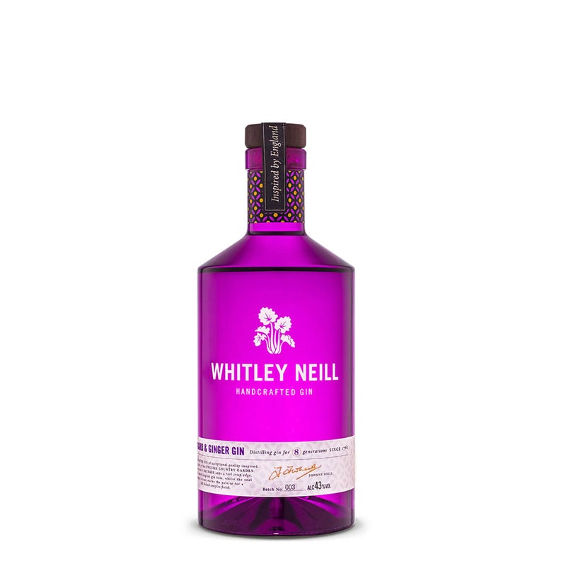 Whitley Neill Rhubarb & Ginger Gin 20cl Quarter Size Bottle - City of London Distillery