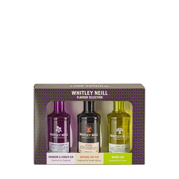 Whitley Neill Gin Tasting Selection 3 pack of 5cl miniatures - City of London Distillery