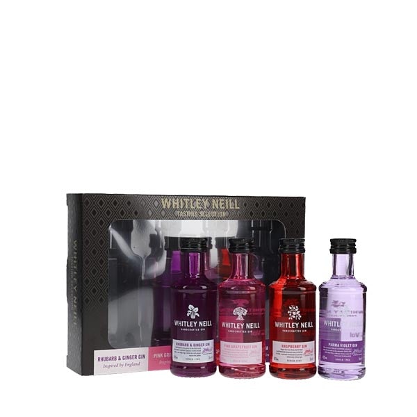 Whitley Neill Gin Flavours Tasting Selection 4 pack of 5cl miniatures - City of London Distillery