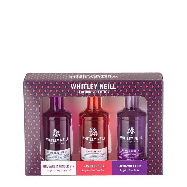Whitley Neill Gin Flavours Tasting Selection 3 pack of 5cl miniatures - City of London Distillery